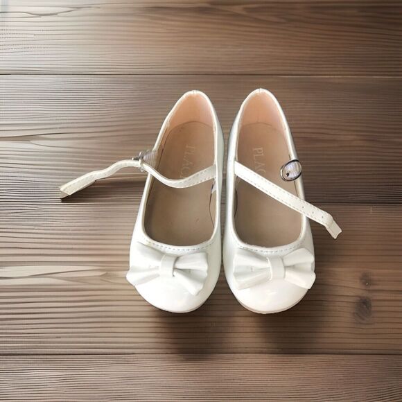 Toddler Girls Children's Place White Dress Shoes with Bow Patent Size 8 Toddler - Picture 5 of 13